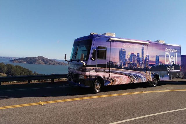 Destination Dell bus.